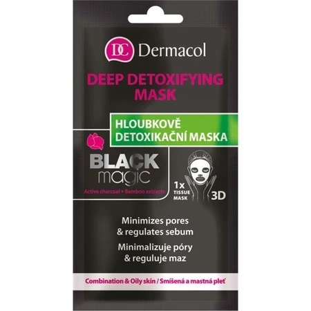 Dermacol Текстильная детокс-маска Black Magic 1×1 шт, детоксикация кожи: цены и характеристики