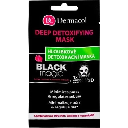 Dermacol Текстильная детокс-маска Black Magic 1×1 шт, детоксикация кожи: цены и характеристики