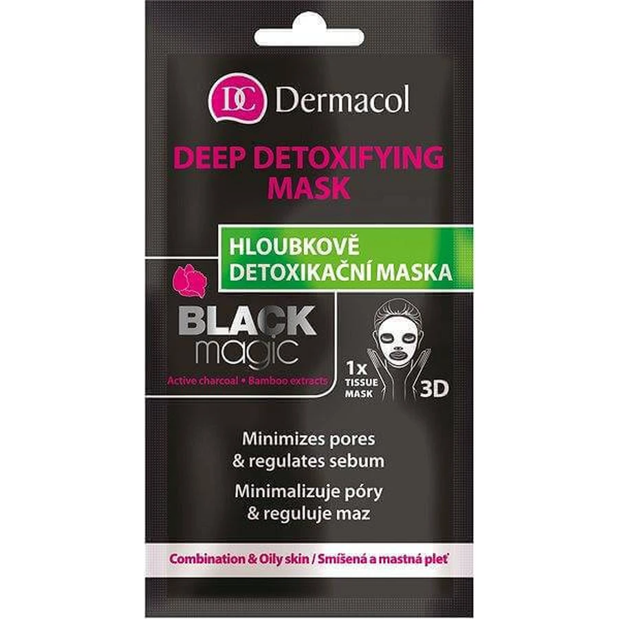 Dermacol Текстильная детокс-маска Black Magic 1×1 шт, детоксикация кожи: цены и характеристики