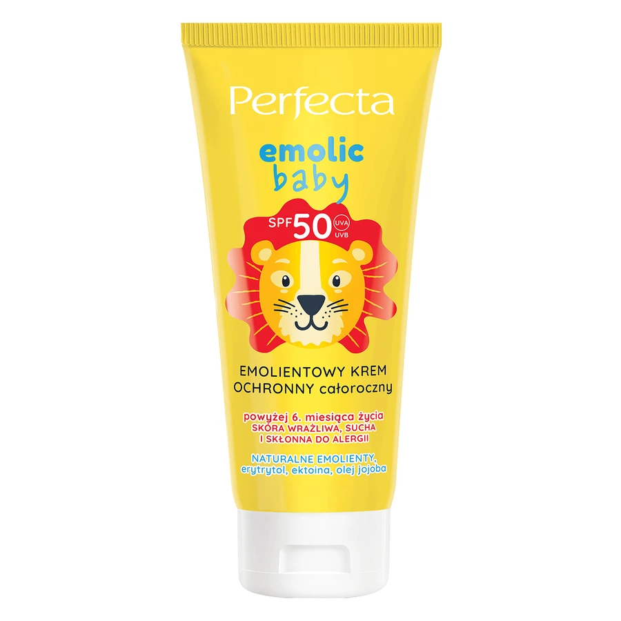 Perfecta Emolic Baby, смягчающий солнцезащитный крем, caro, SPF 50, с 6 месяцев, 50 мл: цены и характеристики