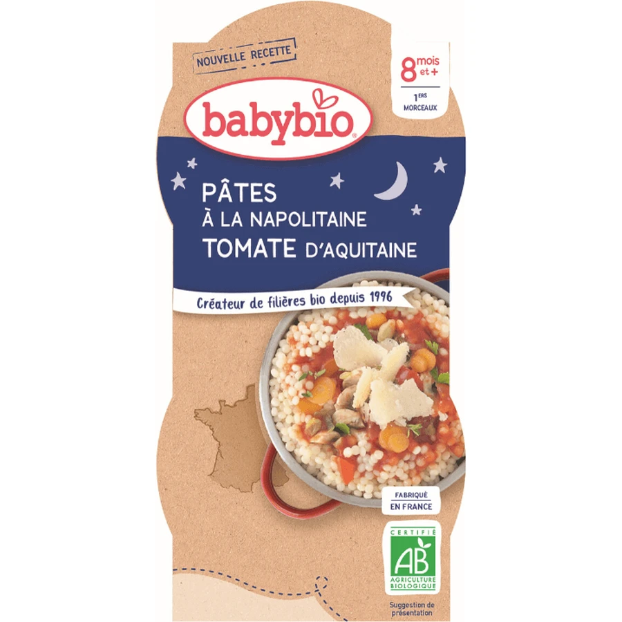 Babybio Good Night menu Неаполитанские макароны 2 x 200 г: цены и характеристики