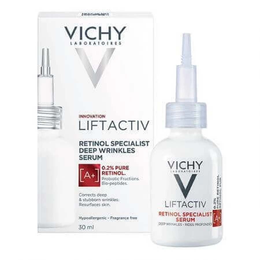 Vichy Liftactiv Specialist Сироватка проти зморшок з ретинолом, 30 мл: ціни та характеристики