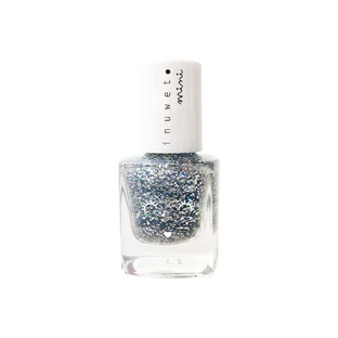 Детский лак для ногтей Glitter Silver Dreamer, Inuwet mini, на водной основе с ванильным вкусом, 5 мл