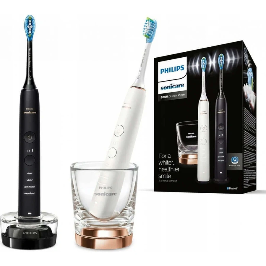 Philips Sonicare 9000 DiamondClean HX9914/57 1+1 2 звукові електричні зубні щітки 1×2 шт, звукова зубна щітка: ціни та характеристики