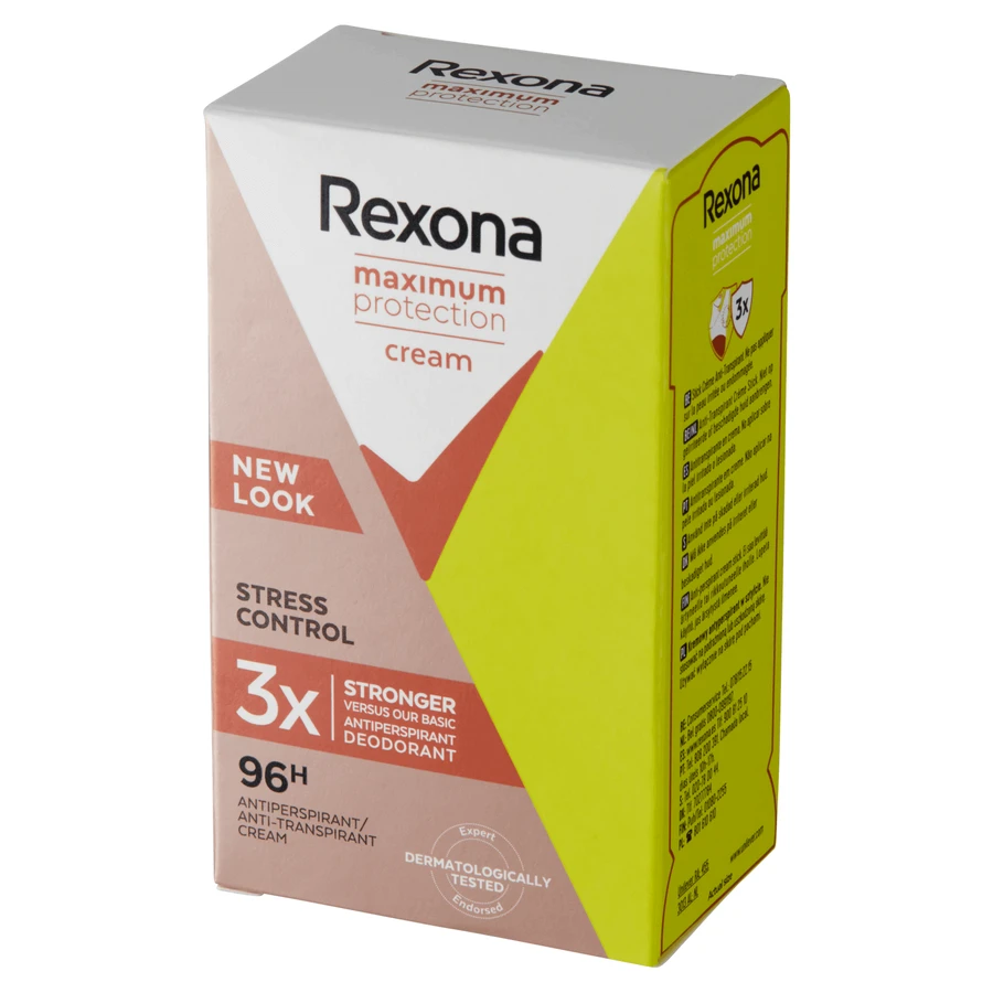 Rexona Максимальний захист, кремовий антиперспірант-стік, Контроль стресу, 45 мл: ціни та характеристики