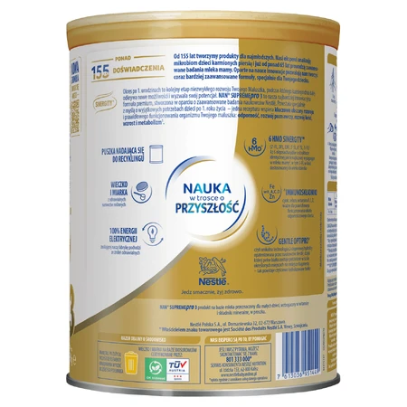 Nestle NAN Supremepro 3 HMO, последующее молоко для детей старше 1 года, 800 г.: цены и характеристики