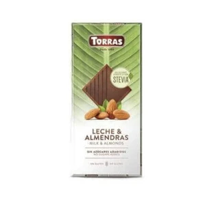 Молочний шоколад з мигдалем, 125 г, Torras