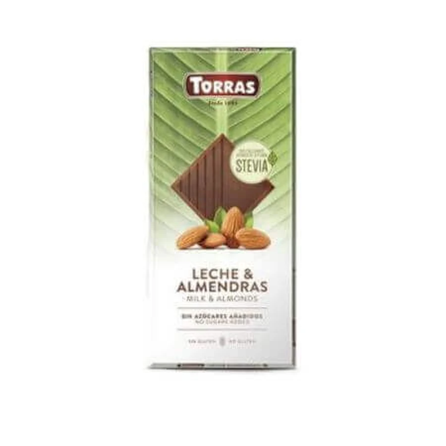 Молочний шоколад з мигдалем, 125 г, Torras: ціни та характеристики