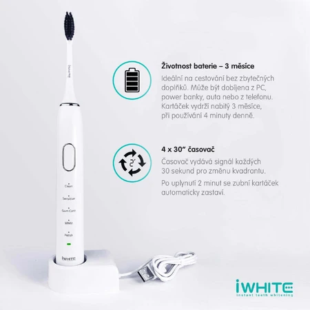 Звуковая зубная щетка iWhite с активированным углем: цены и характеристики