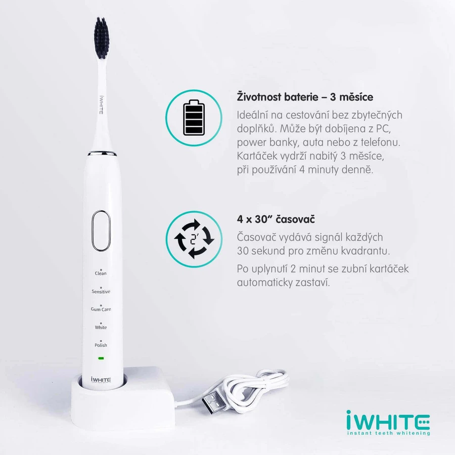 Звуковая зубная щетка iWhite с активированным углем: цены и характеристики