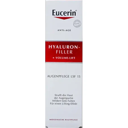 Крем з ліфтинг-ефектом Eucerin Hyaluron-Filler+Volume-Lift SPF 15 для відновлення контуру навколо очей 15 мл: ціни та характеристики