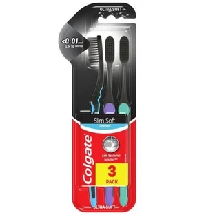 Colgate Зубна щітка Slim Soft Вугільна трійка 3 шт