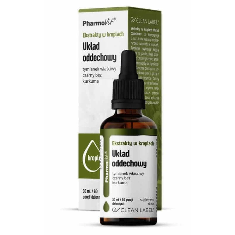 Экстракты в каплях Дыхательная система 30 мл Pharmovit Clean Label: цены и характеристики