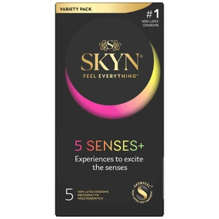 Unimil Skyn 5 Senses+, нелатексные презервативы, 5 штук