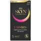 Презервативи Unimil Skyn 5 Senses+, нелатексні, 5 штук