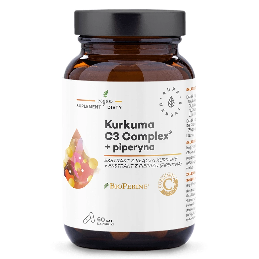 Aura Herbals Turmeric 500 mg C3 Complex + Piperine, 60 капсул: цены и характеристики