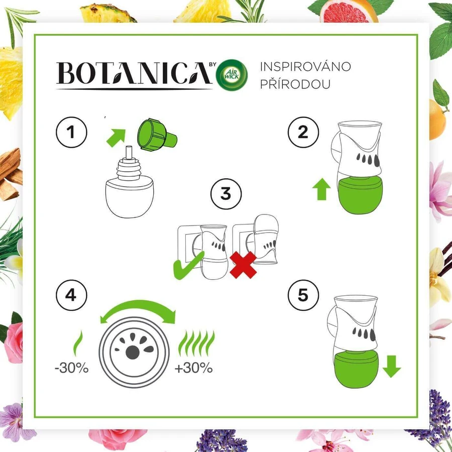 Освіжувач повітря Airwick Botanica Electric Refill Ваніль та гімалайська магнолія 19 мл: ціни та характеристики