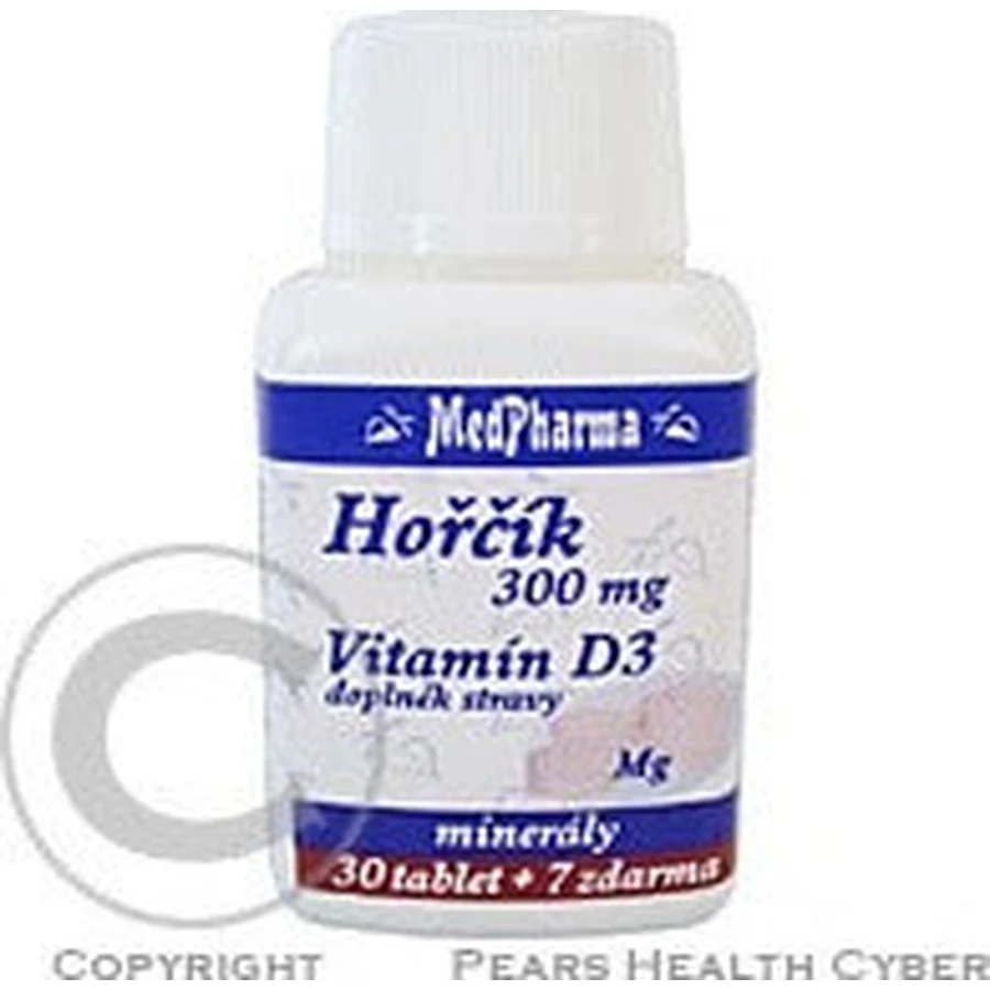 MedPharma ГОРЧИК 300MG+VIT. D 1×37 табл, дієтична добавка: ціни та характеристики