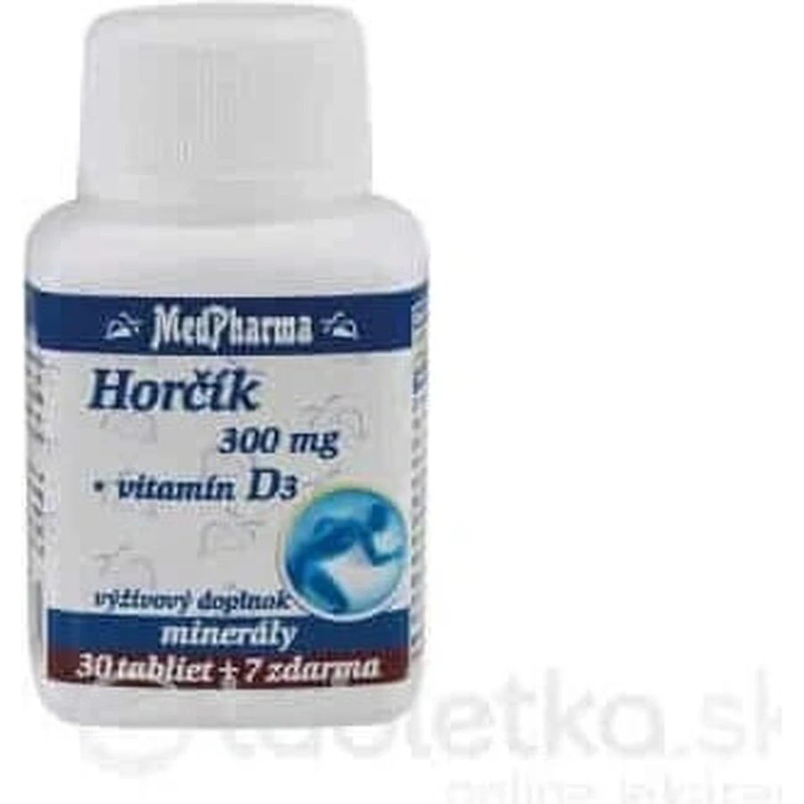 MedPharma ГОРЧИК 300MG+VIT. D 1×37 табл, дієтична добавка: ціни та характеристики