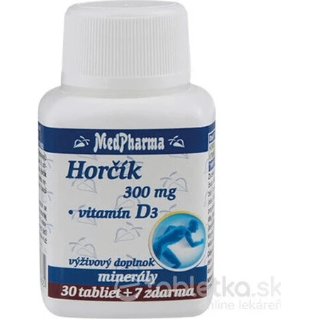 MedPharma ГОРЧИК 300MG+VIT. D 1×37 табл, дієтична добавка: ціни та характеристики