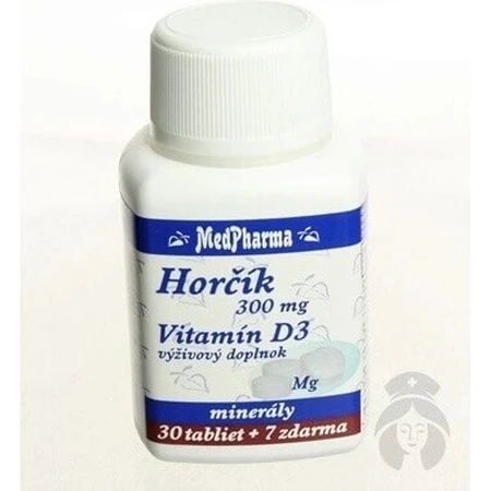 MedPharma ГОРЧИК 300MG+VIT. D 1×37 табл, дієтична добавка: ціни та характеристики