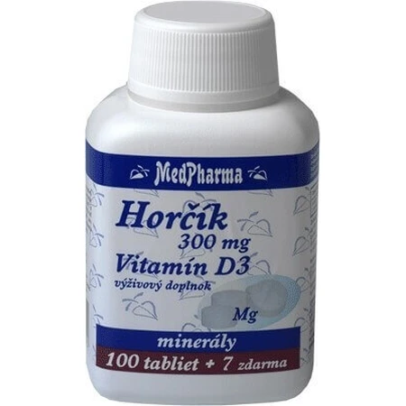 MedPharma ГОРЧИК 300MG+VIT. D 1×37 табл, дієтична добавка: ціни та характеристики