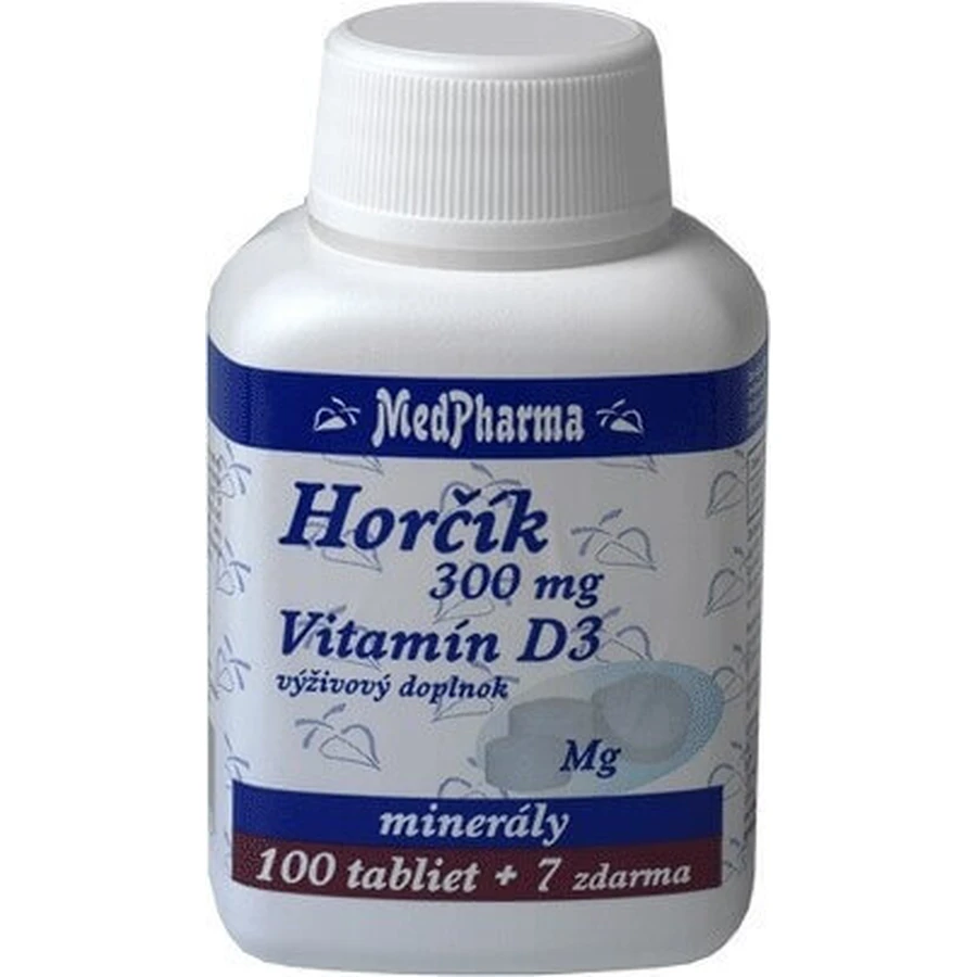 MedPharma ГОРЧИК 300MG+VIT. D 1×37 табл, дієтична добавка: ціни та характеристики