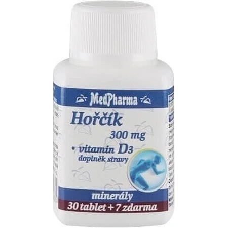 MedPharma ГОРЧИК 300MG+VIT. D 1×37 табл, дієтична добавка: ціни та характеристики