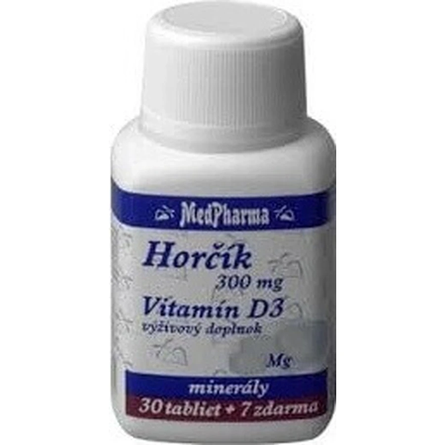 MedPharma ГОРЧИК 300MG+VIT. D 1×37 табл, дієтична добавка: ціни та характеристики