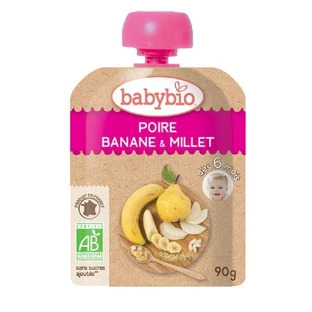 Пюре из груши, банана и проса, 90 г, Babybio