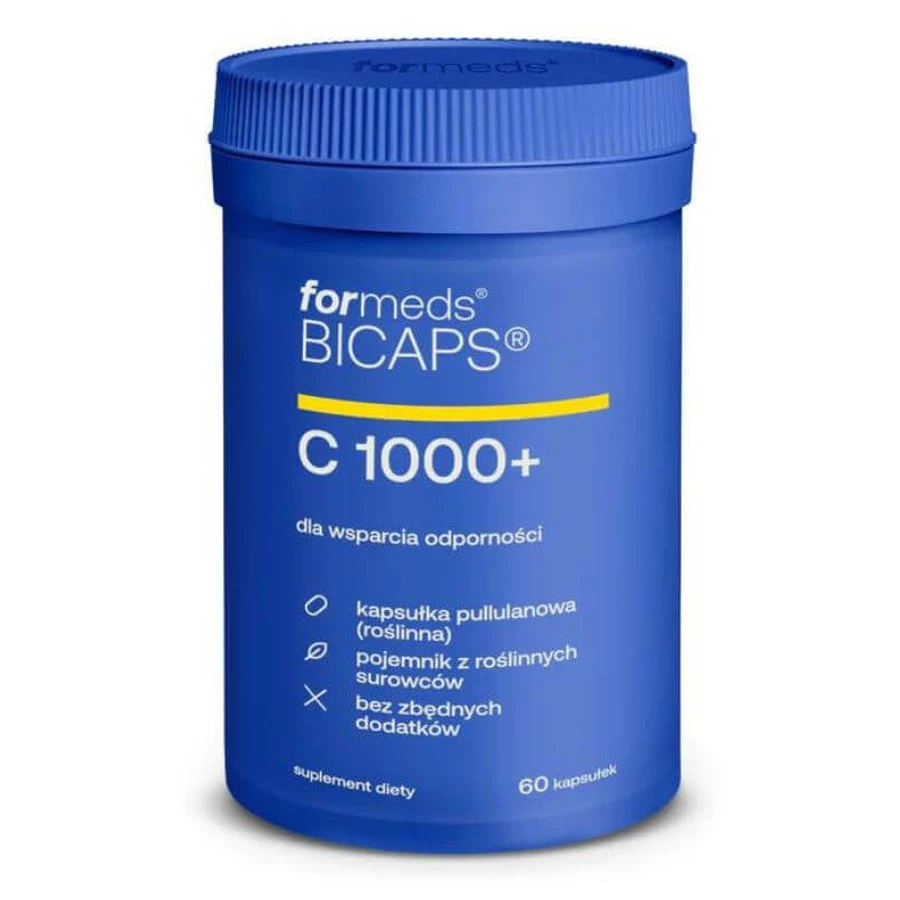 BICAPS Vitamin C 1000+ PLUS вітамін С, 60 капсул, Formeds: ціни та характеристики