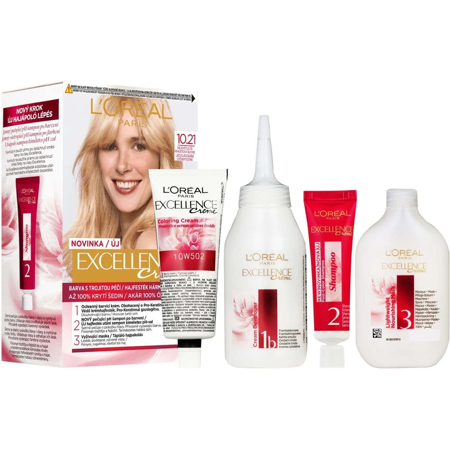L'Oréal Paris Excellence Créme 10.21, самый светлый жемчужный блондин: цены и характеристики