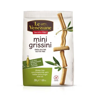 Міні-грисіні з оливковою безглютеновою олією Mini Grissini Le Veneziane, 250 г, MolinodiFerro