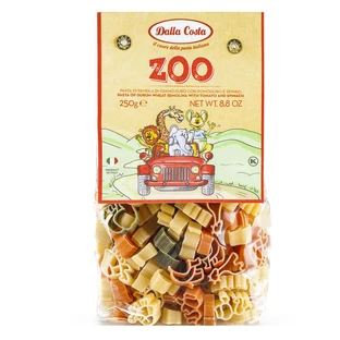 Макароны из твердых сортов пшеницы Zoo tricolour, 250 г, Dalla Costa