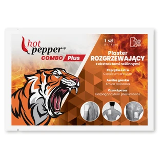 Hot Pepper Combo Plus, согревающий пластырь 9 см x 14 см, 1 шт.
