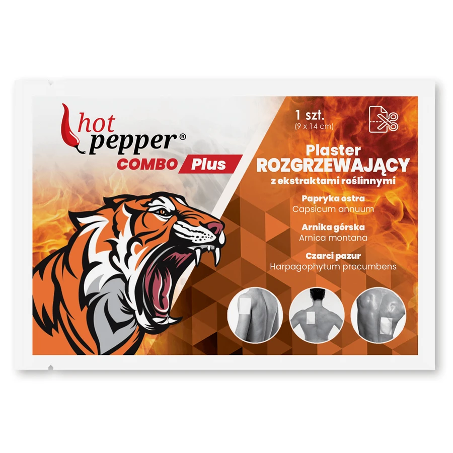 Hot Pepper Combo Plus, согревающий пластырь 9 см x 14 см, 1 шт.: цены и характеристики