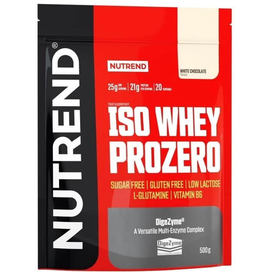 Nutrend Iso Whey Prozero білий шоколад 500 г: ціни та характеристики