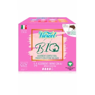 Дневные прокладки с крылышками 14 штук Vivicot BIO