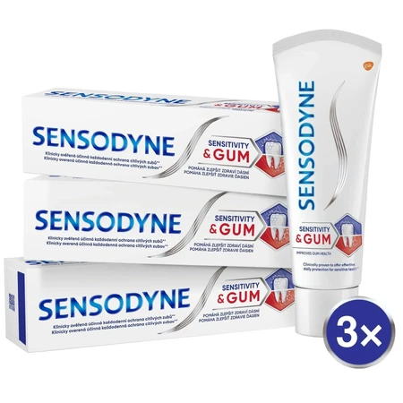 Sensodyne Зубная паста Sens & Gum 3 x 75 мл: цены и характеристики