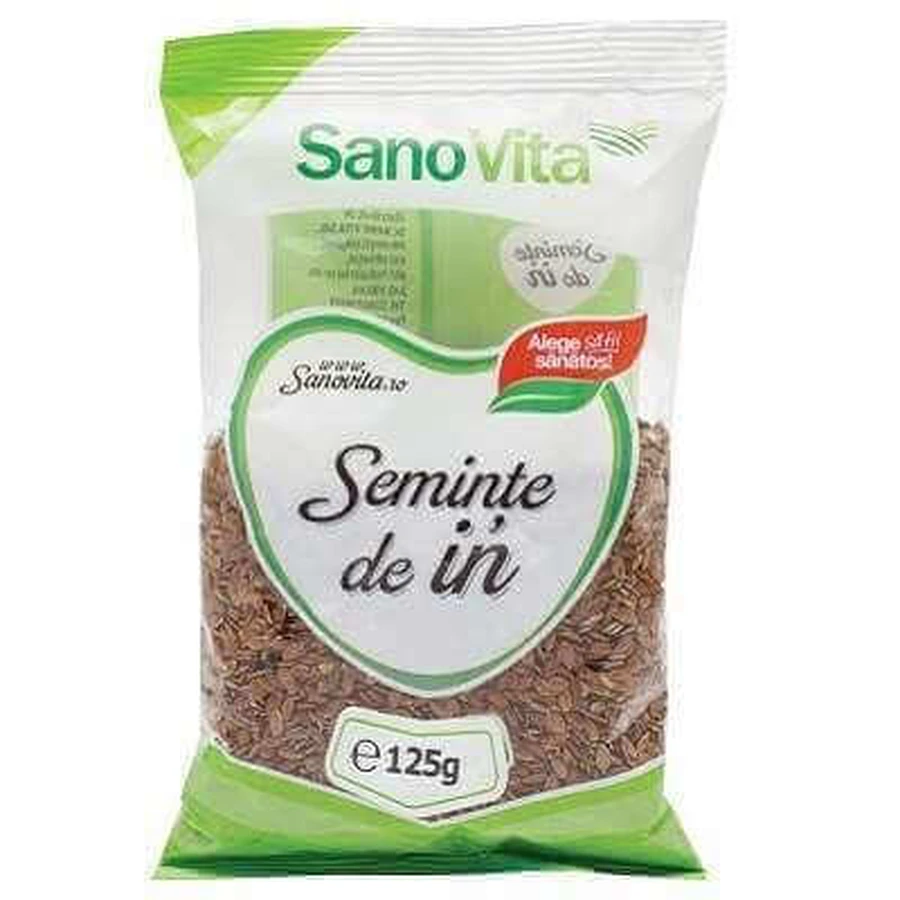 Насіння льону, 125 г, Sanovita: ціни та характеристики