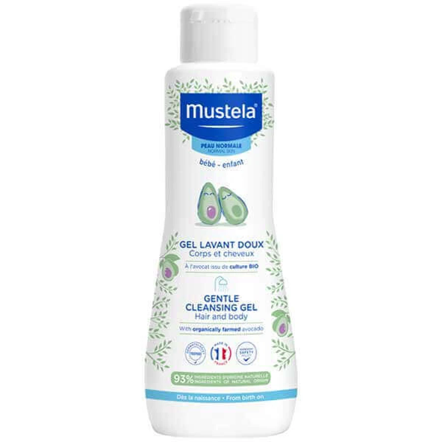 Шампунь-гель Mustela Bebe Gentle Cleansing Gel Hair and Body, делікатний, для дітей від народження, 200 мл: ціни та характеристики