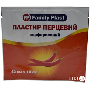 Перцовый пластырь Family Plast перфорированный 12 см х 10 см