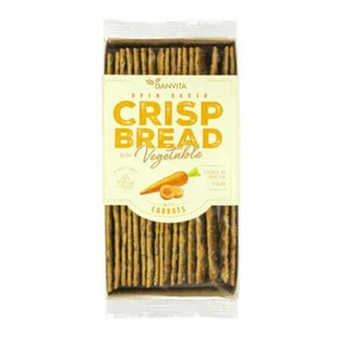 Хрусткі хлібці з морквою Crisp Bread, 130 г, Danvita