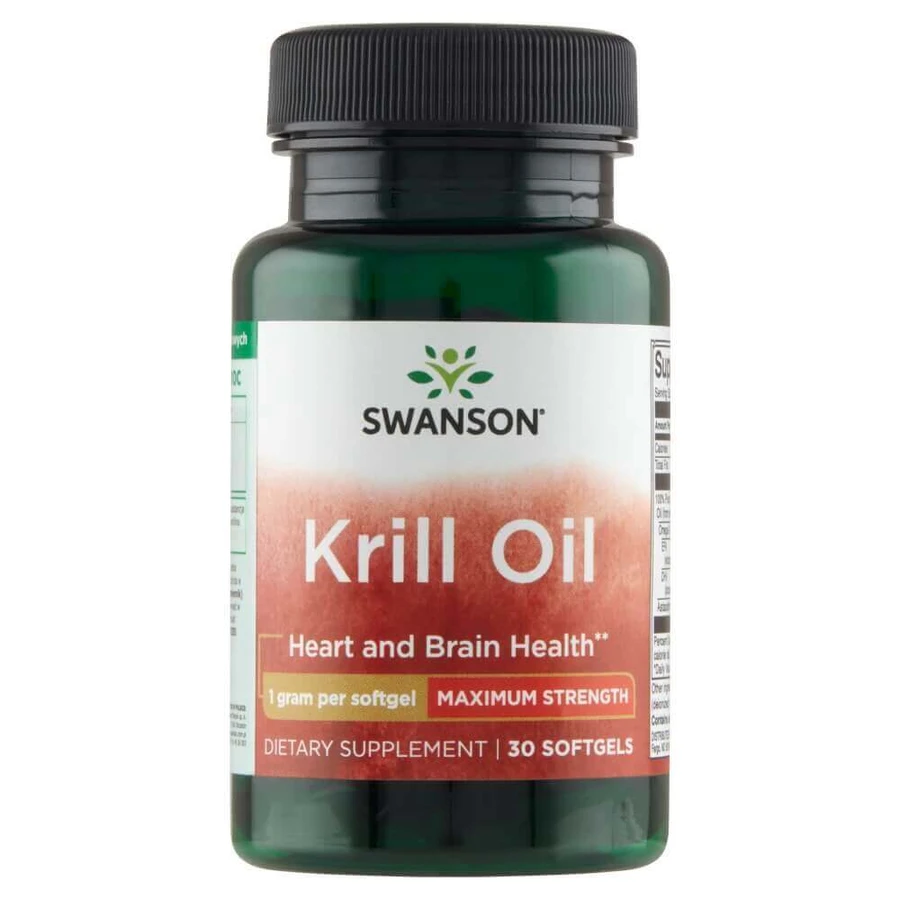 Swanson Krill Oil, масло антарктического криля, 30 капсул: цены и характеристики
