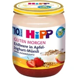 Пюре Hipp Good morning с яблоком, клубникой, йогуртом и мюсли, 160 г