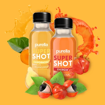 Purella Superfoods SuperShot Odporno, напій негазований, імбир + куркума, 100 мл КОРОТКАЯ ДАТА: ціни та характеристики