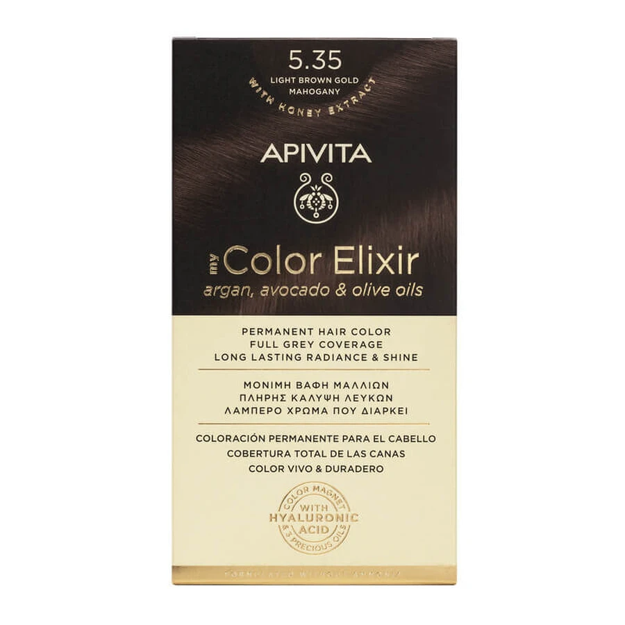 Фарба для волосся My Colour Elixir, відтінок 5.35, Apivita: ціни та характеристики