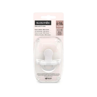 Suavinex Colour Essence SX Pro, пустышка, 100% силикон, физиологическая, прозрачная, 6-18 месяцев, 1 шт.