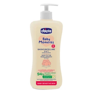Шампунь та гель для душу Baby Moments Sensitive, 500 мл, +0 місяців, Chicco
