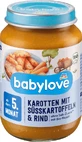 Морковь Babylove, сладкий картофель с витамином 5+ ECO, 190 г